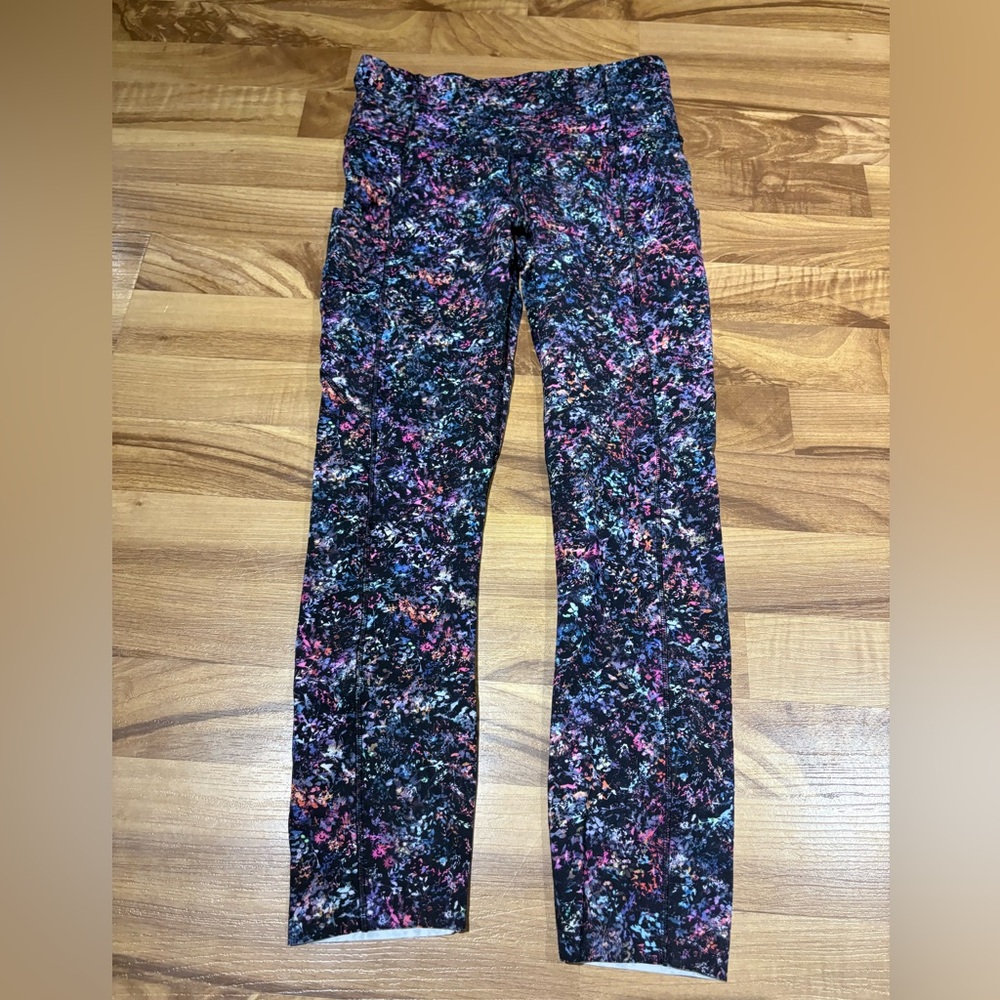 Lululemon Fast and Free High-Rise Crop 23" Floral Spray Multi Size 4 - Picture 3 of 9